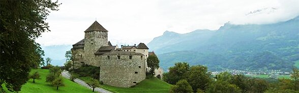 Foto del castello di Vaduz nel Principato del Liechtenstein