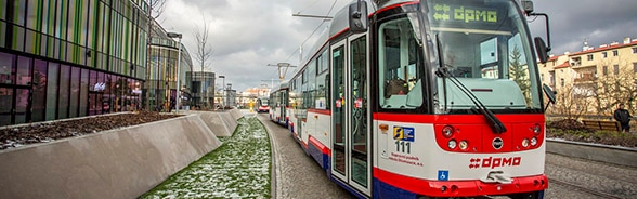 A tram in Olomouc