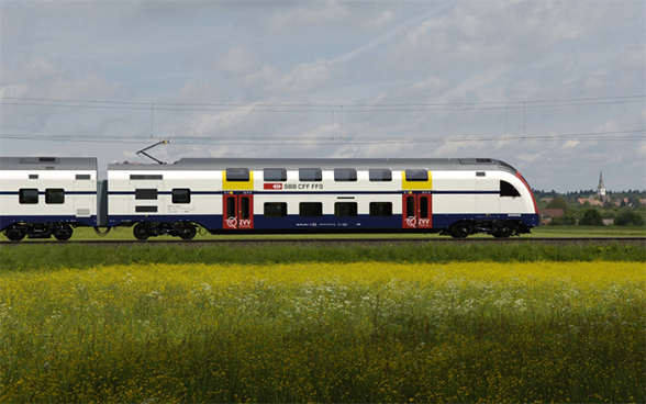 Foto di un treno svizzero