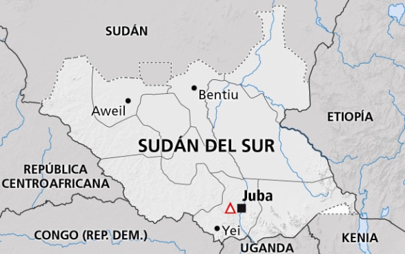 Mapa de Sudán del Sur