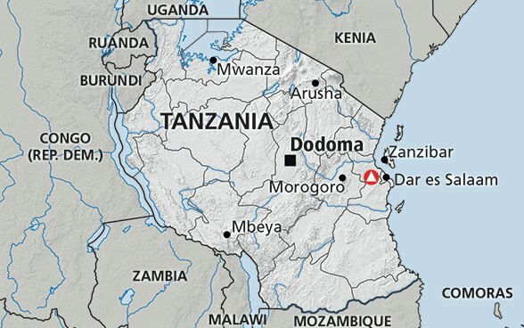 Mapa de Tanzania