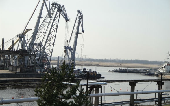 Industrial port of Riga