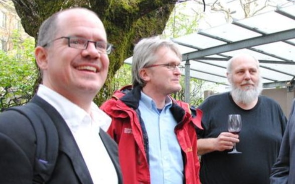 Markus Capirone and Lukas Stadtherr (the project managers at the SwitzerlandMobility Foundation) and Daniel Mourek (the project manager at the Czech Environmental Partnership Foundation).