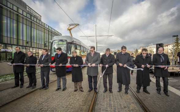 The construction of a new tram line in Olomouc in the Czech Republic makes the public transport system more reliable and thus increases the demand for it.