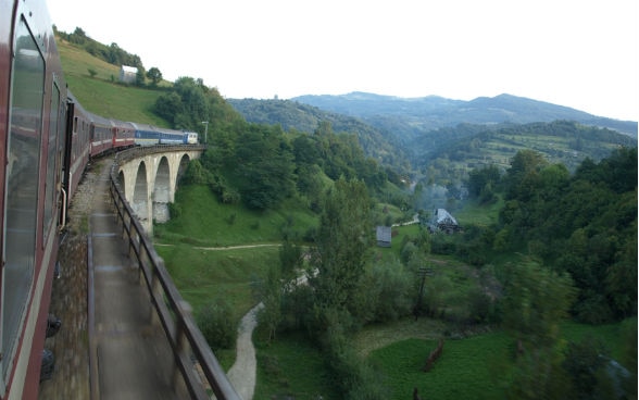 Train and landscape