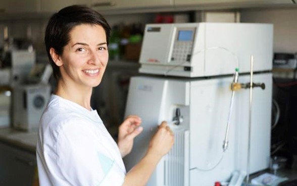 A researcher working in a laboratory.