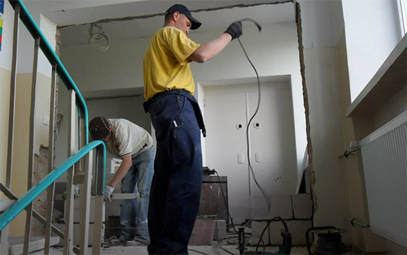 Construction work in Taurage